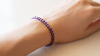 amethyst crystal genuine gemstone beading stacking bracelets crystal jewelry