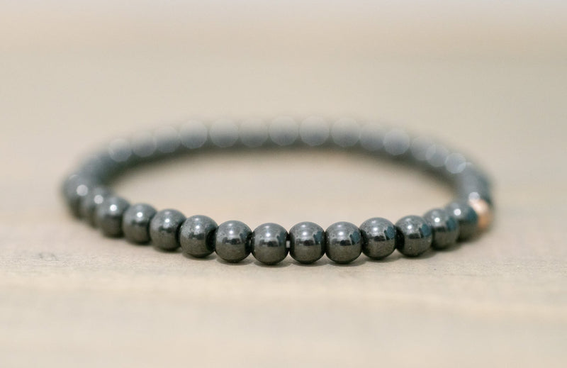 hematite jewelry emt bracelet crystal gemstone beaded stacking bracelets for women