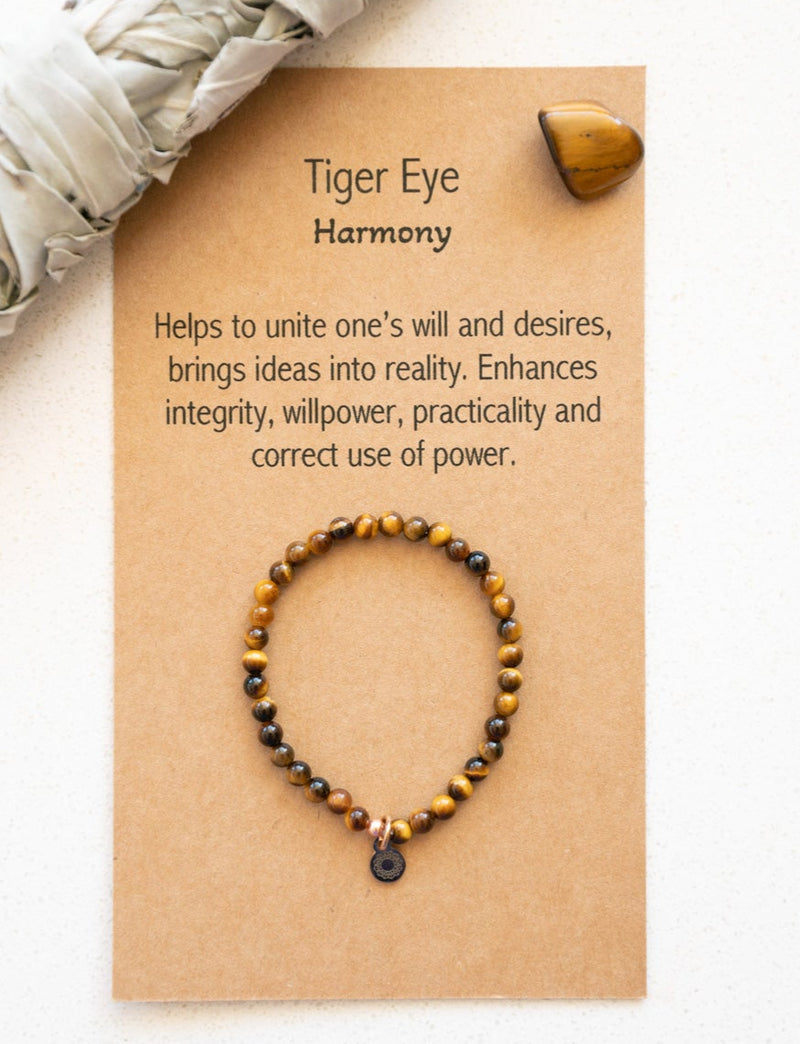 tiger eye jewelry energy healing crystal bracelets stacking crystal beads for women