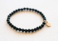 black onyx beaded stacking bracelets for women negativity banishing chakra clearing jewelry natural gemstone crystals