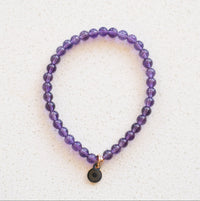 amethyst crystal genuine gemstone beading stacking bracelets crystal jewelry