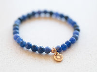 sodalite jewelry blue gemstone energy healing stacking bracelets for women chakra clearing crystals