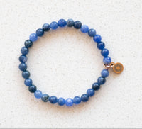 sodalite jewelry blue gemstone energy healing stacking bracelets for women chakra clearing crystals