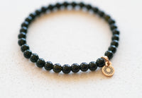 obsidian beaded bracelet energy clearing gemstone crystal jewelry black beads stacking bracelets for women