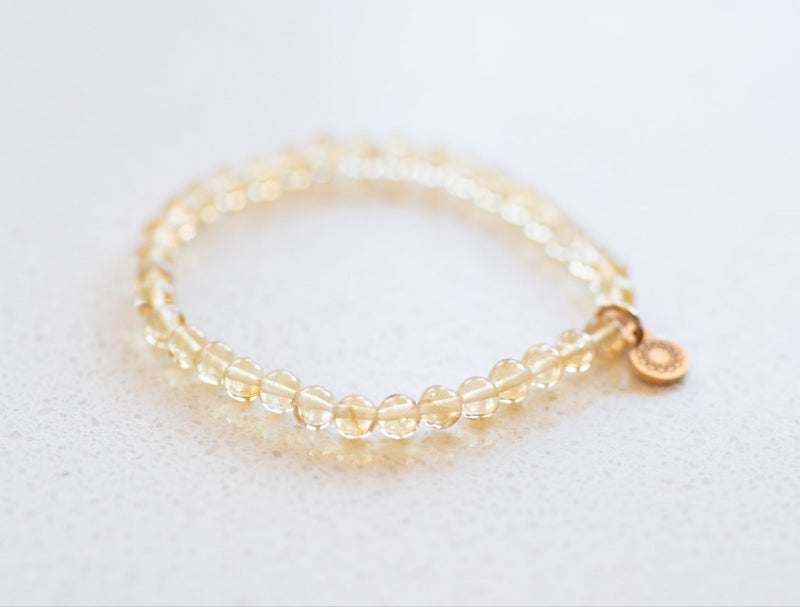 citrine crystal stacking bracelets for women small gemstone bracelet beaded jewelry manifestation energy bracelet