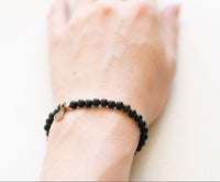 black onyx beaded stacking bracelets for women negativity banishing chakra clearing jewelry natural gemstone crystals