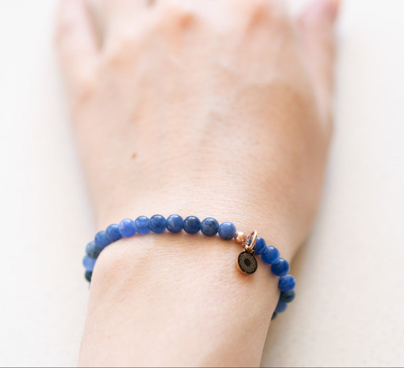 sodalite jewelry blue gemstone energy healing stacking bracelets for women chakra clearing crystals