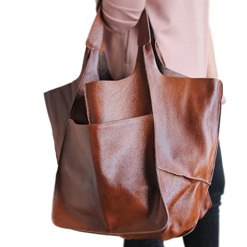 oversized tote bag faux leather bags huge tote bags for women brown leather shoulder bag purses for errands large capacity stylish bags