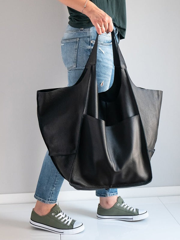 oversized tote bag faux leather bags huge tote bags for women brown leather shoulder bag purses for errands large capacity stylish bags