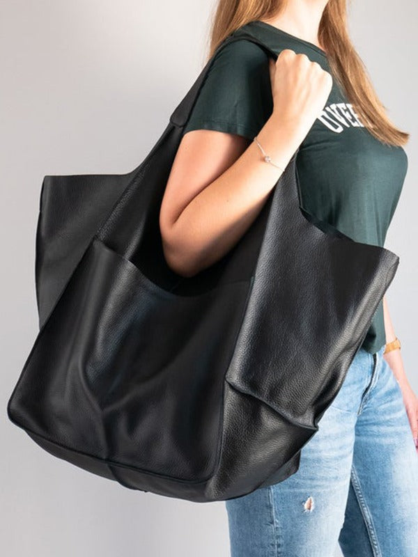 oversized tote bag faux leather bags huge tote bags for women brown leather shoulder bag purses for errands large capacity stylish bags