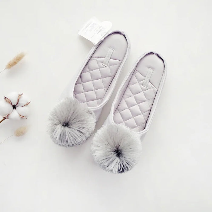 velvet slippers slip on house shoes for women