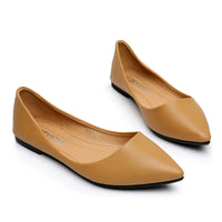 pointy toe leather flats for women