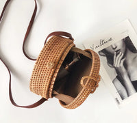 round woven rattan handbags for women summer purses small bags round purse wooden bags vacation purses small bag