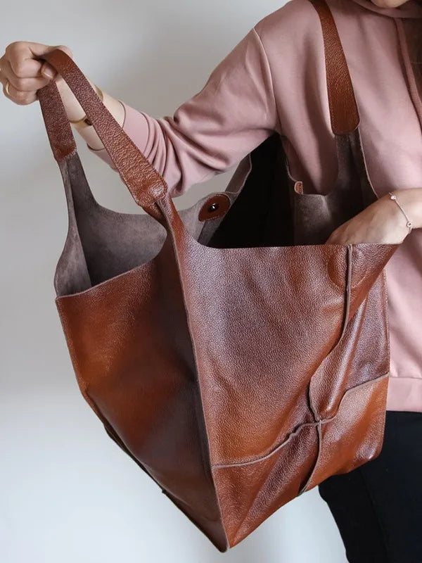 oversized tote bag faux leather bags huge tote bags for women brown leather shoulder bag purses for errands large capacity stylish bags