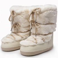 yeti winter faux fur snow boots for women furry boots high fuzzy stylish snow boots