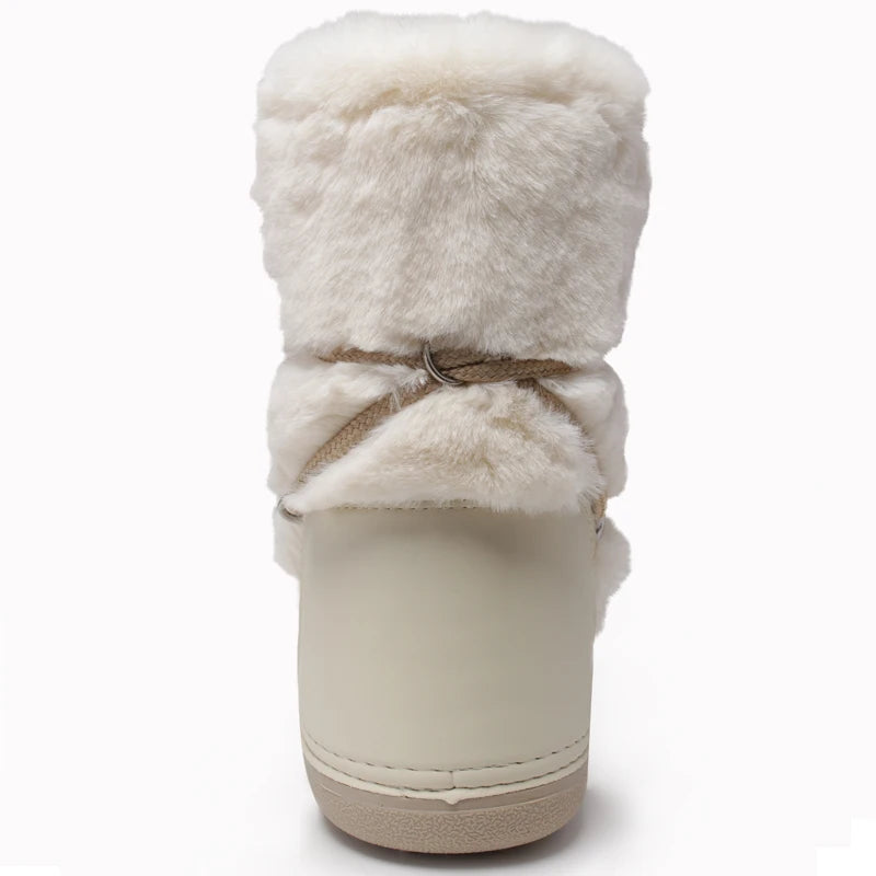 yeti winter faux fur snow boots for women furry boots high fuzzy stylish snow boots