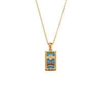 tarot card jewelry tarot pendant necklaces for women gold witch jewelry enamel pendant necklaces