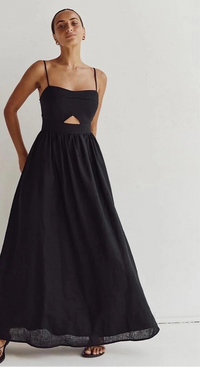 black maxi dress women's summer dresses casual black dress spaghetti strap long dress