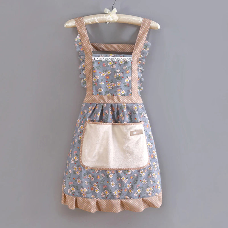 cute girly short apron for women feminine women's cooking aprons kitchen dress