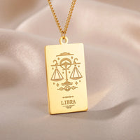 gold silver zodiac necklaces for women zodiac sign pendants gold and silver flat pendants witch jewelry star sign necklaces