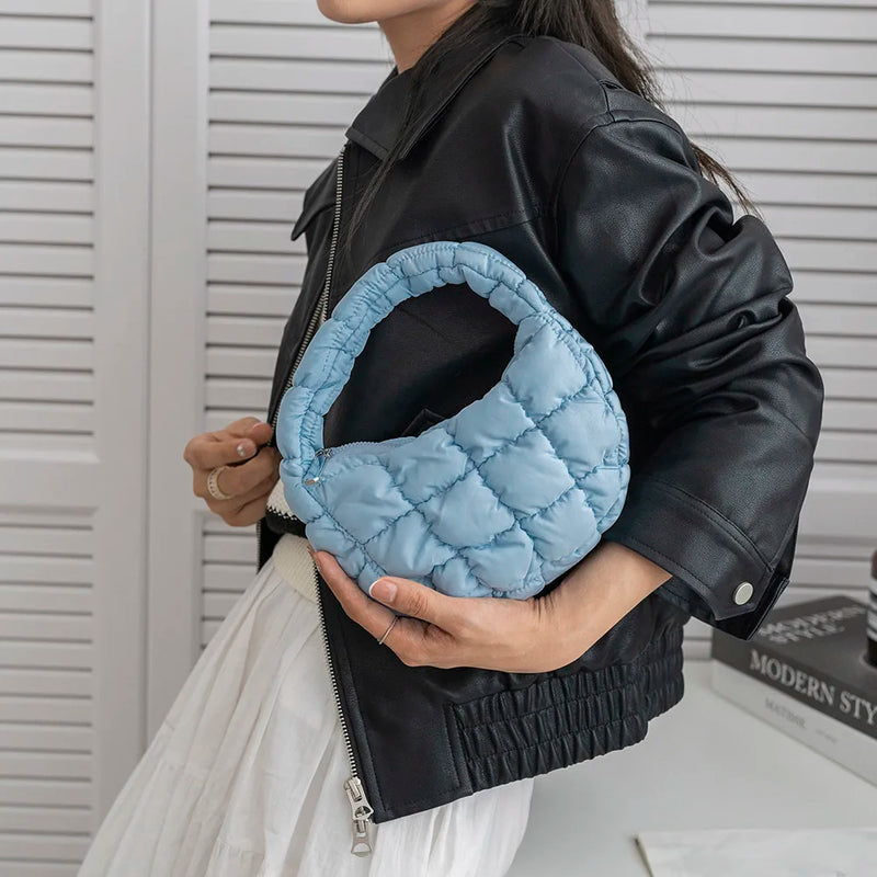 mini handbag puffy quilted padded bags puffy purse small bag mini purse for women