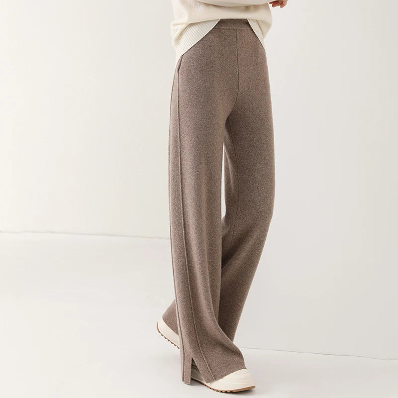 cashmere pants women's knit loungewear wool trousers for women winter pants