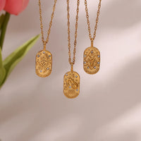 gold oval zodiac necklaces for women jeweled zodiac sign pendants gold star sign jewelry