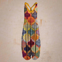 bohemian harem jumpsuits for women patterned playsuit artist jumpsuit v neck romper eclectic style women's clothes summer jumpsuits