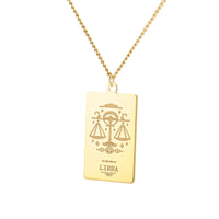 gold libra zodiac necklaces for women zodiac sign pendants gold and silver flat pendants witch jewelry star sign necklaces