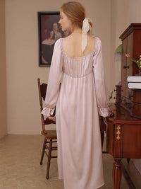 romantic long nightgown for women satin nightgowns vintage french dress victorian flowing summer dresses for women