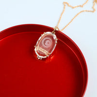 clear crystal women's gold necklaces sun and moon necklace crystal jewelry manifesting gold pendant jewelry