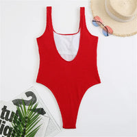 ribbed stretchy one piece swimsuit womens swimwear plain one-piece neon swimsuits