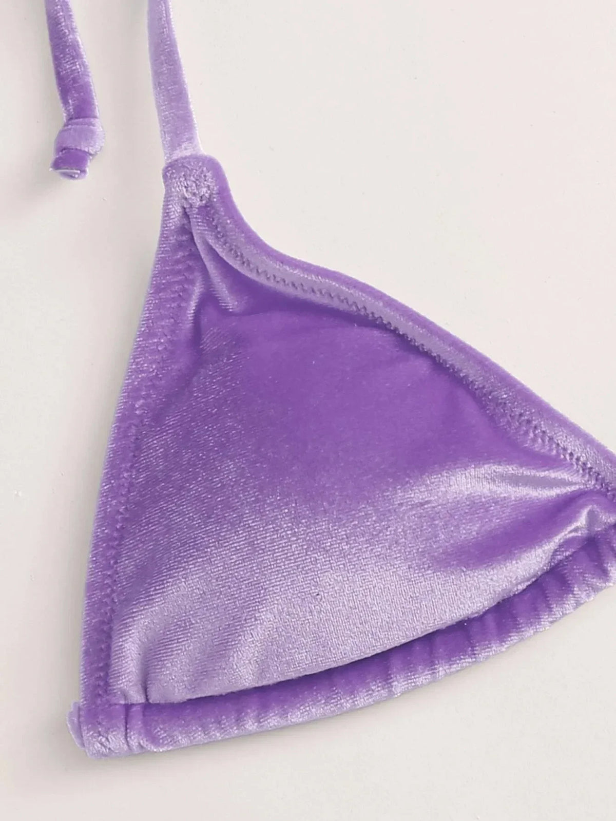 purple velvet bikini women's velvet swimsuits string bikinis