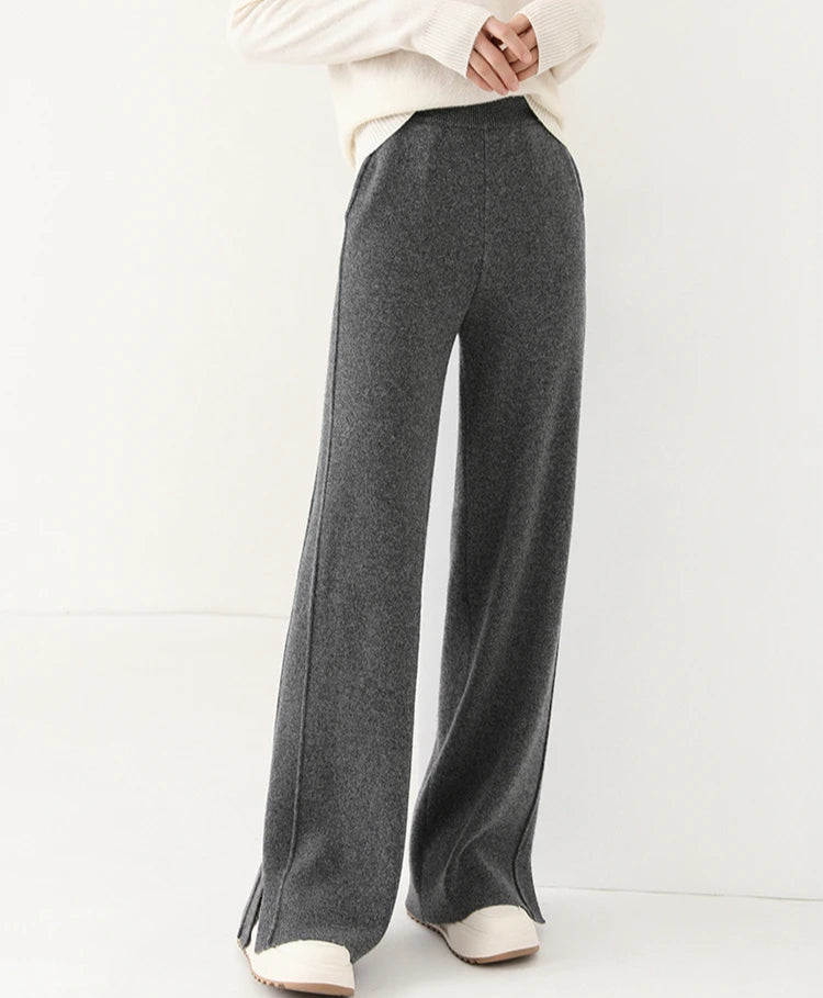 cashmere pants women's knit loungewear wool trousers for women winter pants