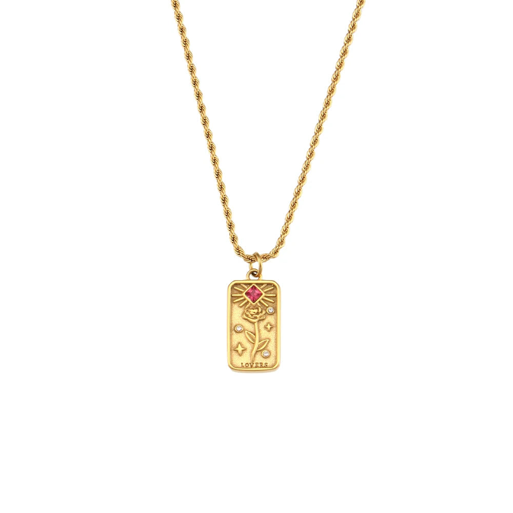 tarot card pendant necklaces for women gold jewelry rope chain necklace gold pendant necklaces tarot witch jewelry lovers sun star necklace