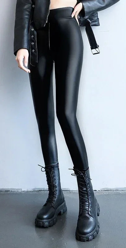 skinny faux leather leggings womens black shiny leggings sexy womens leggings stylish leggings