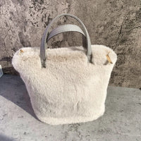 mini fur purse small faux fur handbag for women chain strap bags furry fuzzy bags cute fur bags