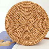 round woven rattan handbags for women summer purses small bags round purse wooden bags vacation purses small bag