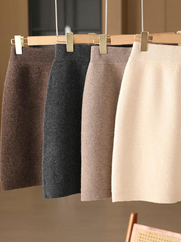 merino wool mini skirt for women winter skirts fall clothes cashmere skirts short knit skirt