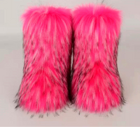 sasquatch faux fur boots for women winter furry yeti boots