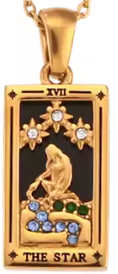 tarot card jewelry tarot pendant necklaces for women gold witch jewelry enamel pendant necklaces