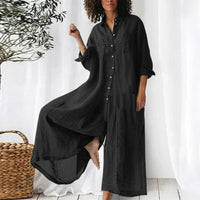 loose casual jumpsuits for women button down artist jumpsuit utility romper summer playsuit