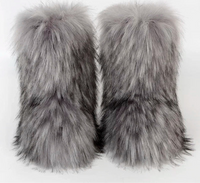 sasquatch faux fur boots for women winter furry yeti boots