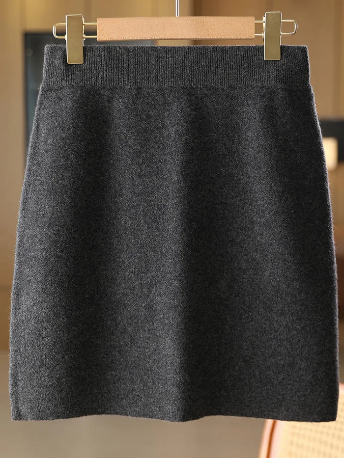 merino wool mini skirt for women winter skirts fall clothes cashmere skirts short knit skirt