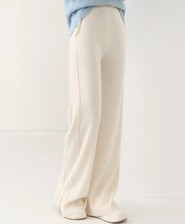 cashmere pants women's knit loungewear wool trousers for women winter pants