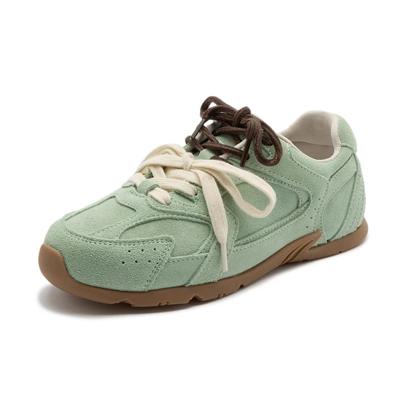 suede sneakers german training shoes for women split leather stylish sneakers for daily wear